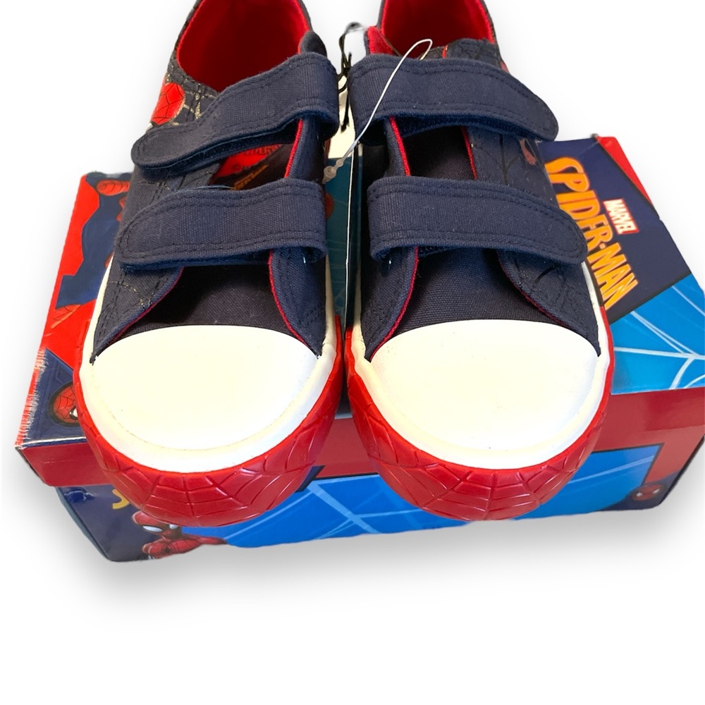 MARVEL Spider-Man Navy & Red Kids Sneakers (Sz 2) NWT - Picture 7 of 8